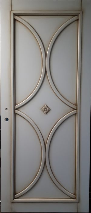 Межкомнатная дверь в профиле массив (эмаль с патиной) Нижнекамск