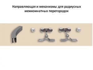 Направляющая и механизмы верхний подвес для радиусных межкомнатных перегородок Нижнекамск